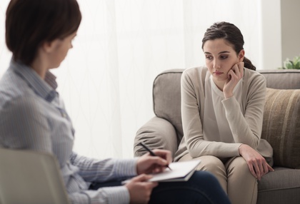 Woman receiving therapy